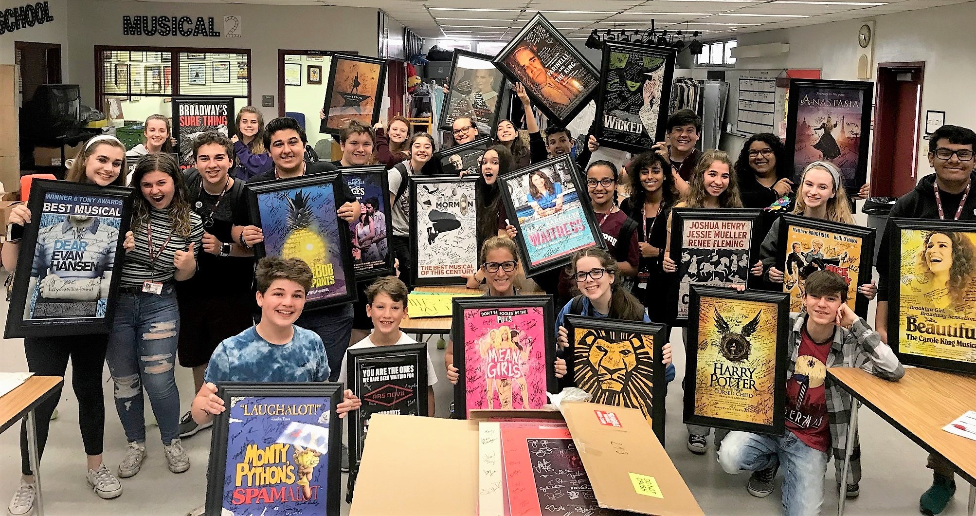 Broadway Sends Amazing Gift to Parkland Theater Students